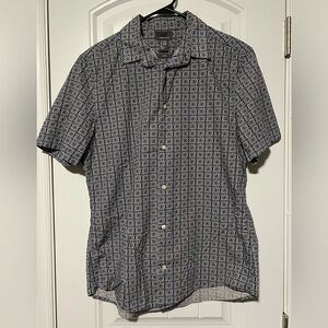 H&M Men's Black and White Geometric Shirt
